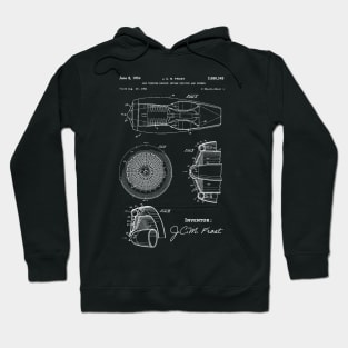 Gas Turbine Engine 1954 Patent / Gas engine Patent illustration / engineering gift idea Hoodie